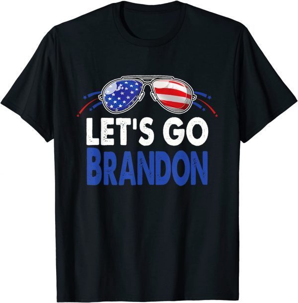 Anti Biden Let's Go Brandon With Flag 2021 Shirt