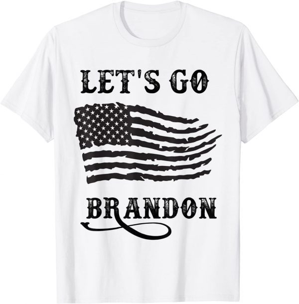 Anti Joe Biden Let's Go Brandon American Flag Gift Shirt