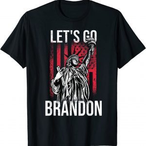 Anti Joe Biden Let's Go Brandon Biden US Flag T-Shirt