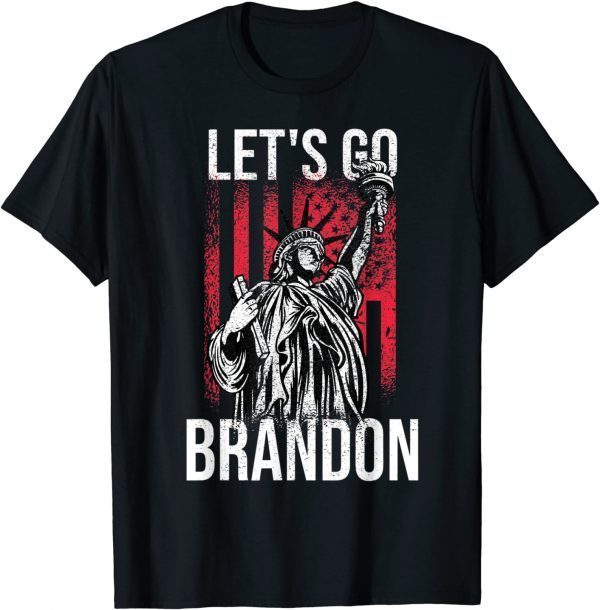 Anti Joe Biden Let's Go Brandon Biden US Flag T-Shirt