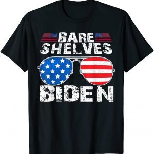 Bare Shelves Biden Let's Go Brandon Sunglasses American Flag T-Shirt