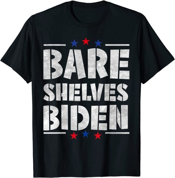 Bare Shelves Biden US Flag Meme 2021 T-Shirt