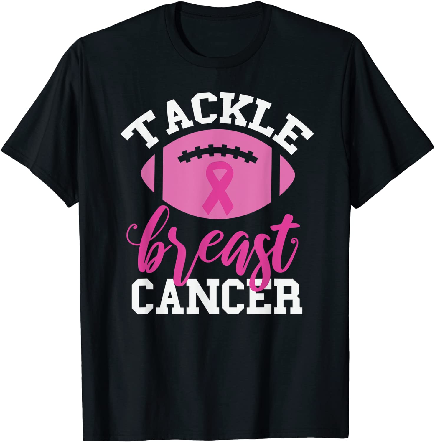 Breast Cancer Awareness Football Ribbon Tackle Breast Cancer 2021 Shirt