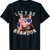 Cat US Flag Let's go Brandon T-Shirt