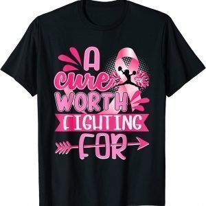 Cheer Breast Cancer Pink Ribbon Cheerleading US 2021 Shirt