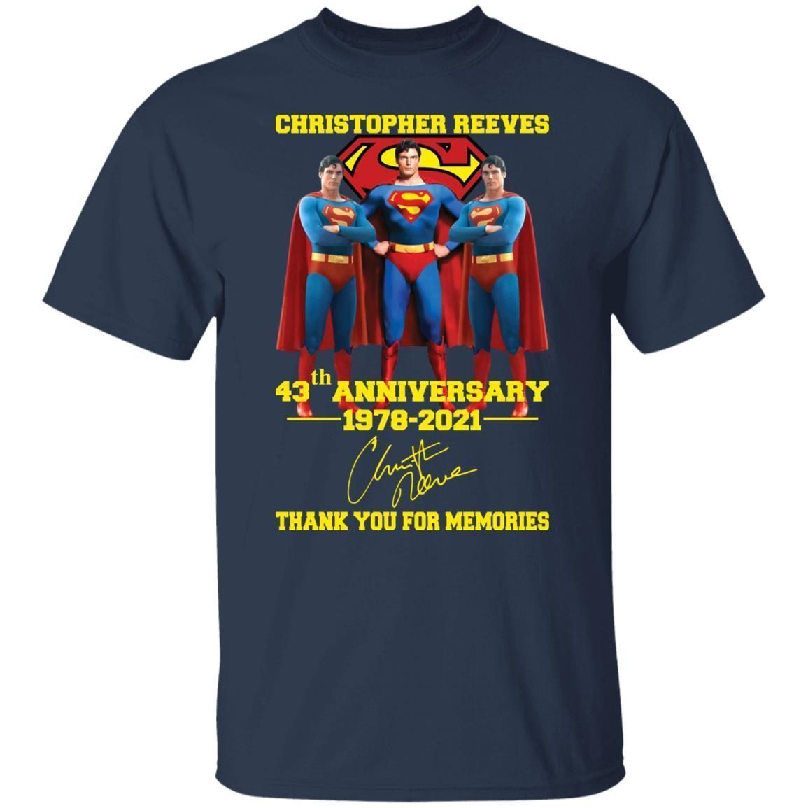 Christopher Reeve 43th Anniversary 1978 2021 Thank You For Memories Unisex shirt