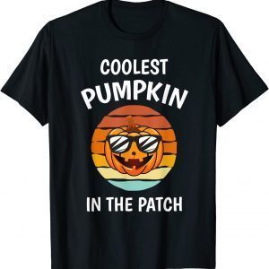 Coolest Pumpkin In The Patch Halloween Tee Shirt