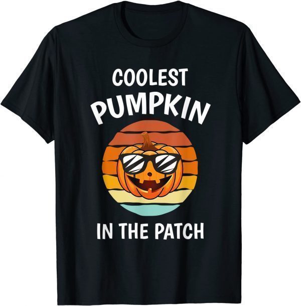 Coolest Pumpkin In The Patch Halloween Tee Shirt