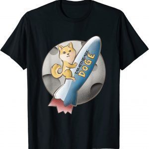 Dogecoin Riding Rocket to the Moon Tametheark Version 1 Gift Shirt