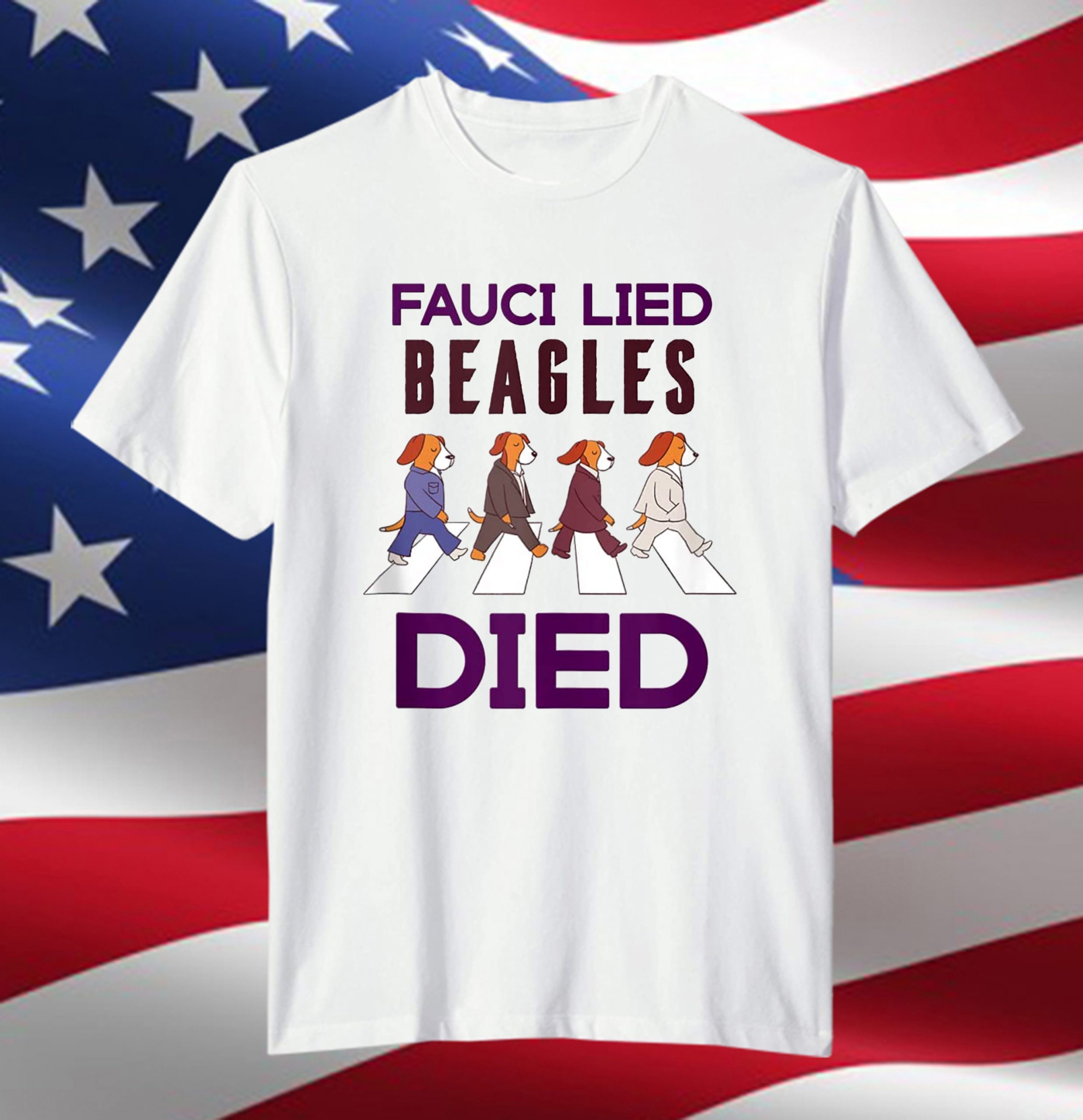 Fauci Puppies Beagle Dogs Pro USA Sarcasm Anti Fauci Biden Classic T-Shirt