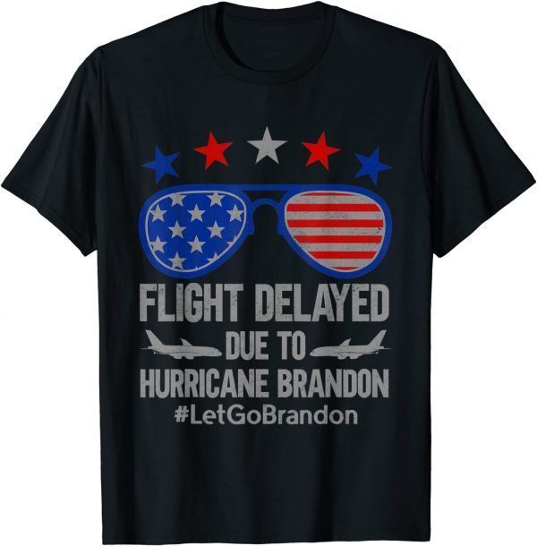 Flight Delayed Due To Hurricane Brandon Chant Let's Go Brandon Classic Shirt