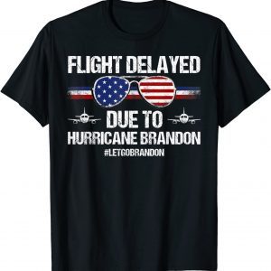 Flight Delayed Due To Hurricane Brandon Let's Go Brandon FJB Classic Shirt