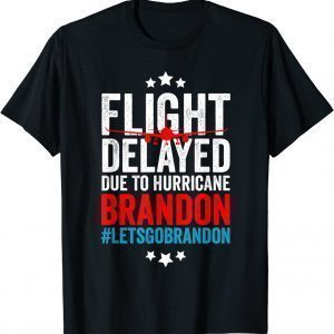 Flight Delayed Due To Hurricane Brandon Let's Go Brandon Impeach 46 T-Shirt