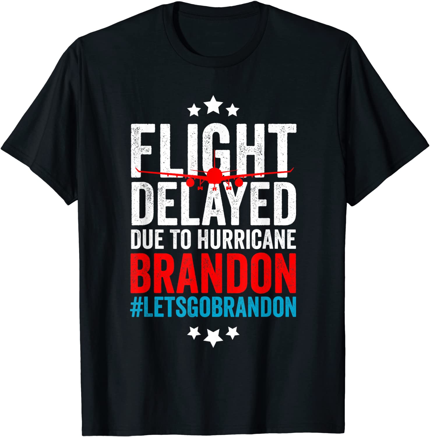 Flight Delayed Due To Hurricane Brandon Let's Go Brandon Impeach 46 T-Shirt