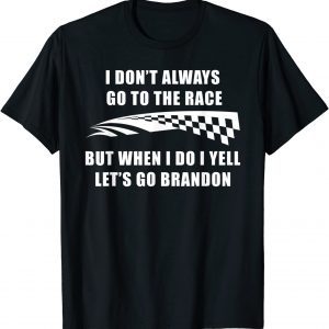 Funny Let's Go Brandon Checker Stripe Racing Meme Tee Shirt
