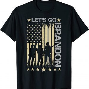 Gun American Flag Patriots Let's Go Brandon Chant 2021 Shirt