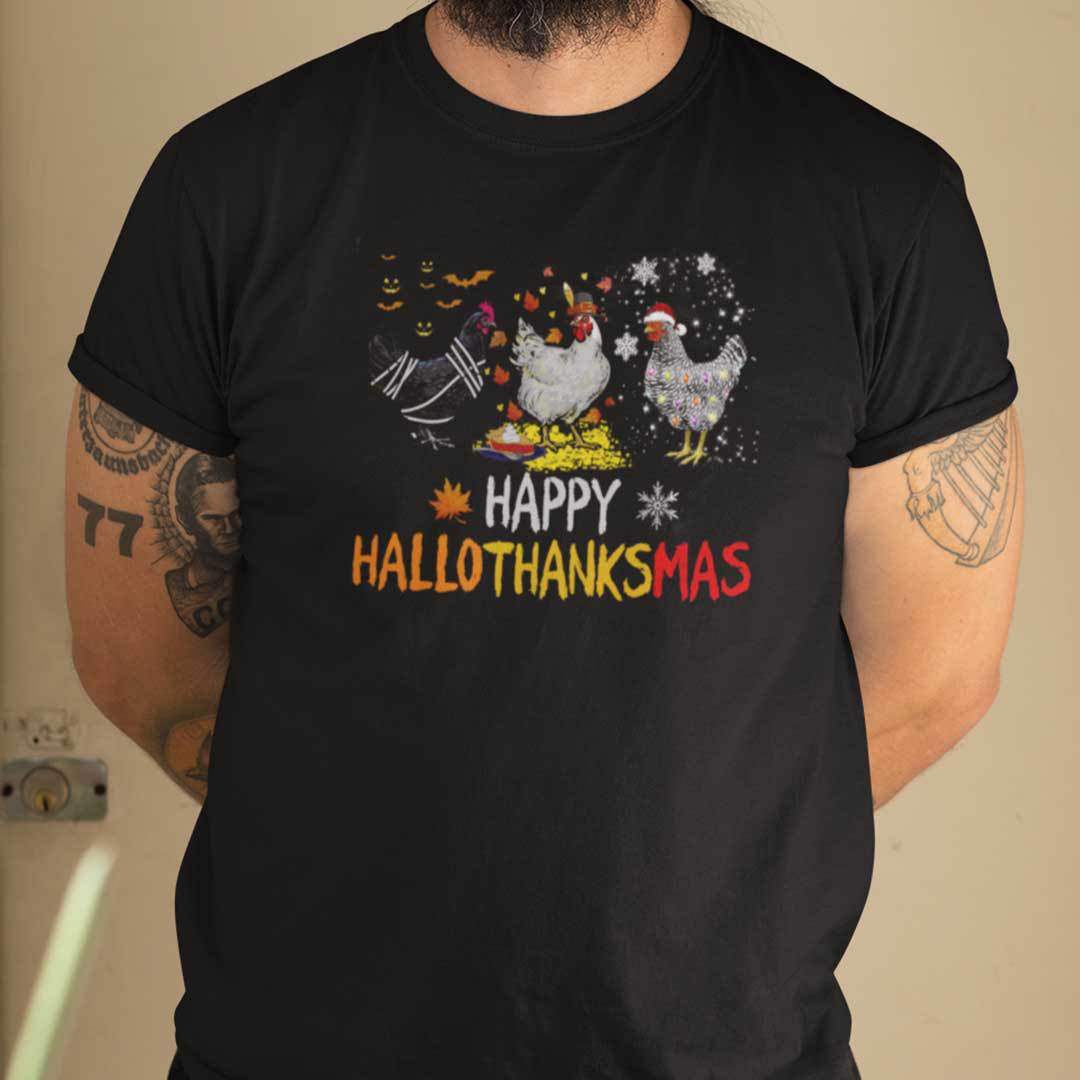Happy Hallothanksmas Chicken Lovers Shirt