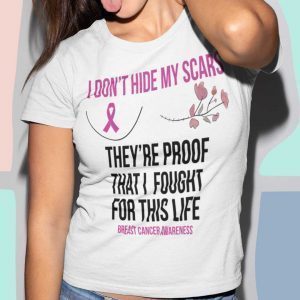 I Don’t Hide My Scars Breast Cancer Awareness 2021 Shirt
