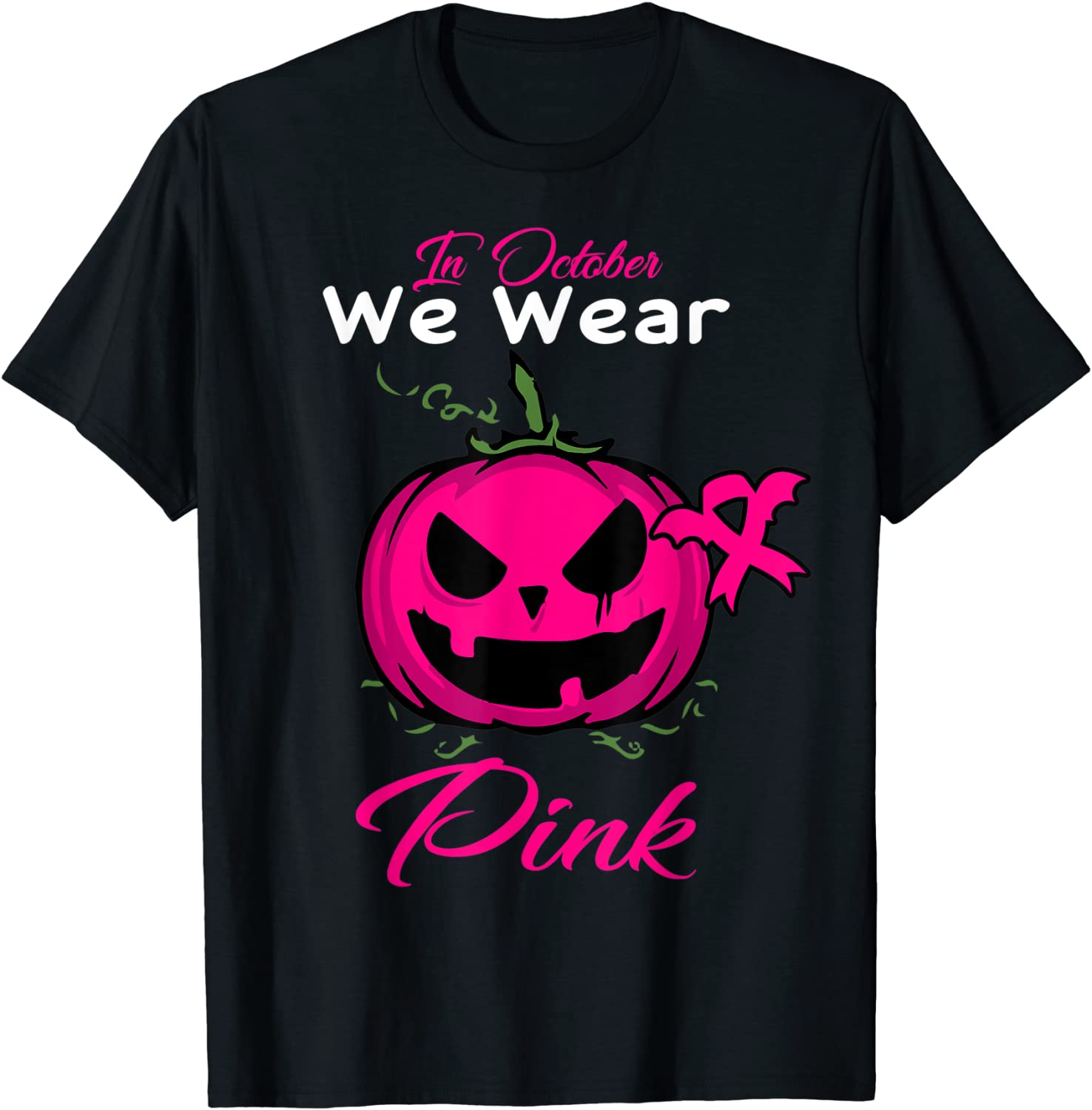 In October We Wear Pink Pumpkin Breast Cancer Awareness Unisex Shirt