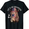 Let's Go Brandon American Flag Cowgirl T-Shirt