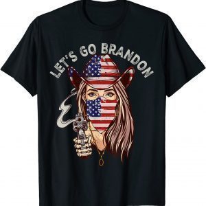 Let's Go Brandon American Flag Cowgirl T-Shirt