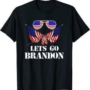 Let's Go Brandon American Flag Glasses Impeach Biden Gift Shirt