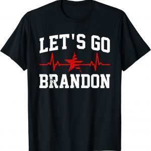 Let's Go Brandon American Flag Heartbeat 2021 Shirt