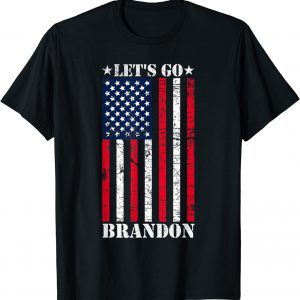 Let's Go Brandon American Flag Us Flag Tee Shirt