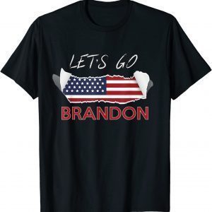 Let's Go Brandon American Flag engraved 2021 Shirt