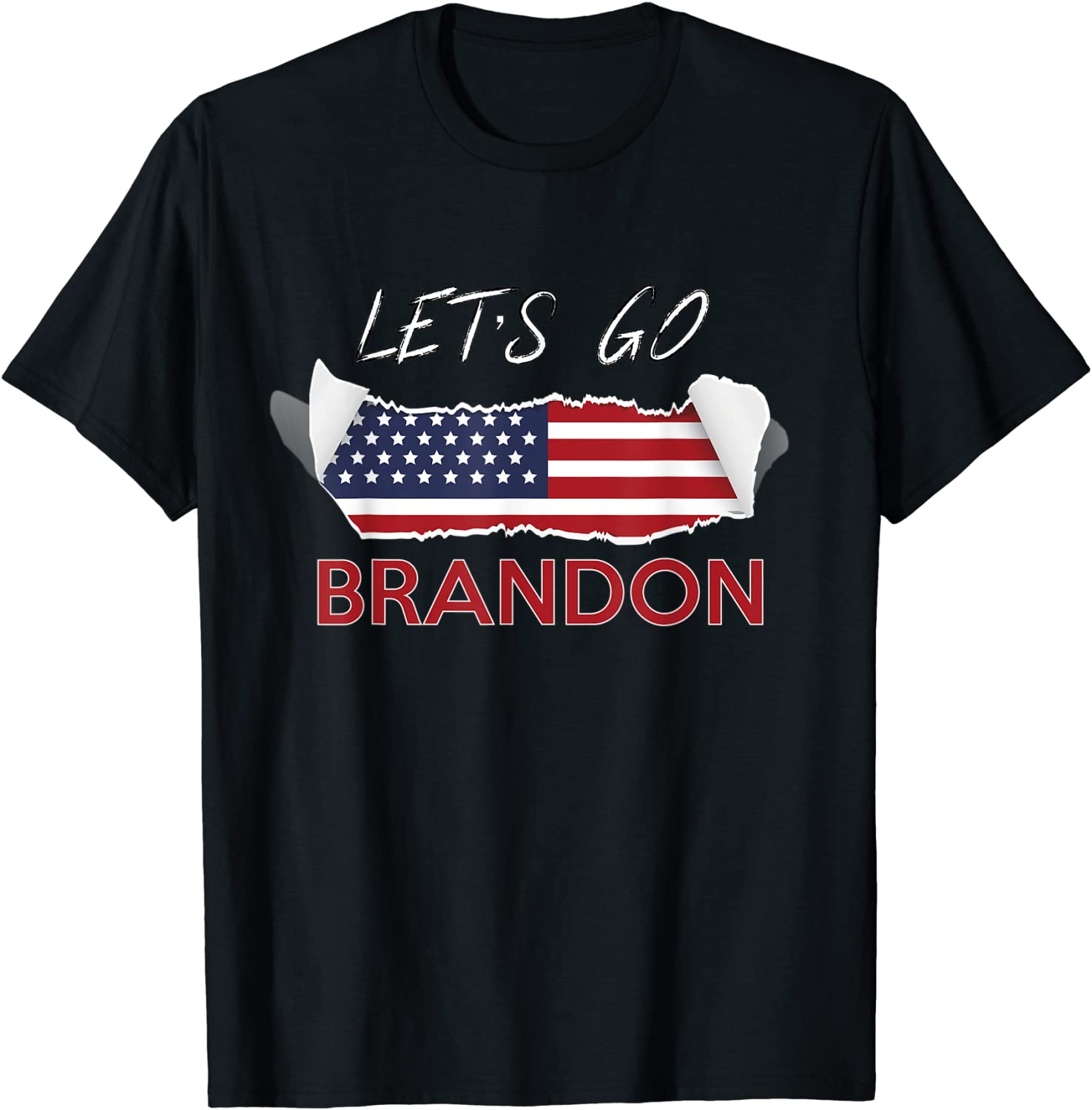 Let's Go Brandon American Flag engraved 2021 Shirt