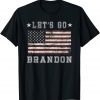 Let's Go Brandon Biden Chant American Flag T-Shirt