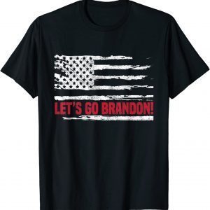 Let's Go Brandon Biden Chant Impeach Biden USA Flag 2021 T-Shirt
