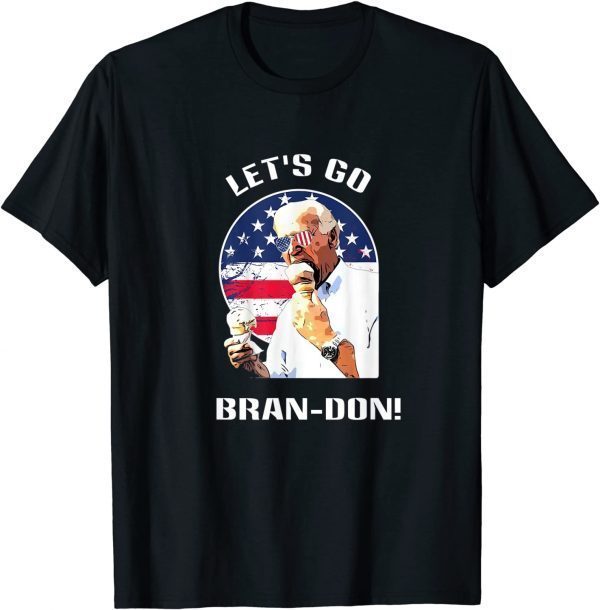 Lets Go Brandon, Biden Eating Ice Cream Classic T-Shirt