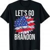 Let's Go Brandon Biden Flower Us Flag Unisex Shirt