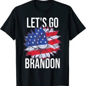 Let's Go Brandon Biden Flower Us Flag Unisex Shirt