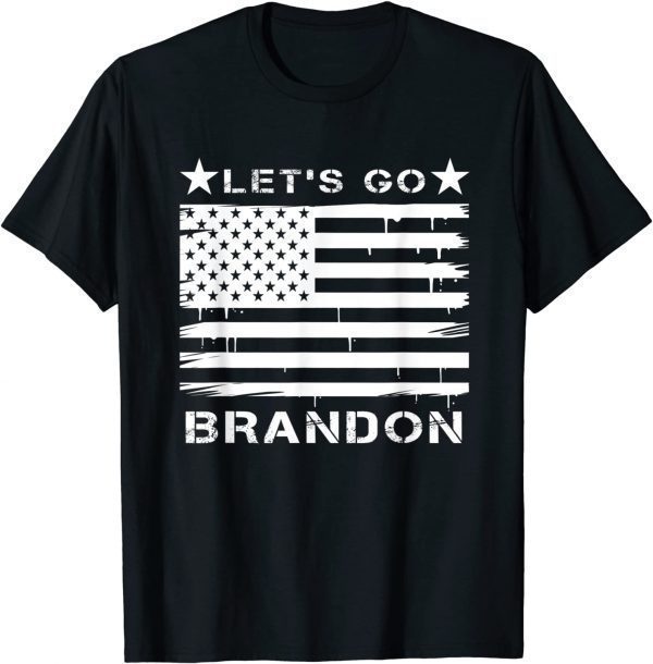Let's Go Brandon , Brandon Chant American Flag T-Shirt