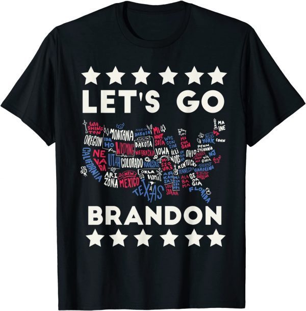 Let's Go Brandon Chant Biden Us Flag T-Shirt