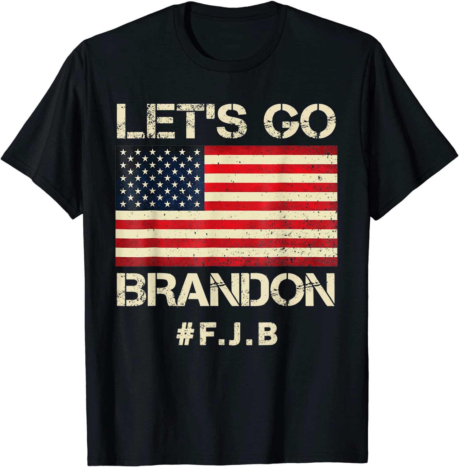 Let's Go Brandon Chant FJB American Flag Impeach 46 T-Shirt