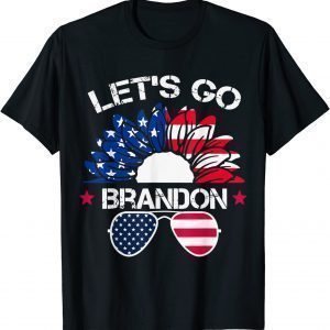 Let's Go Brandon Chant FJB Sunglasses Us Flag 2021 Shirt