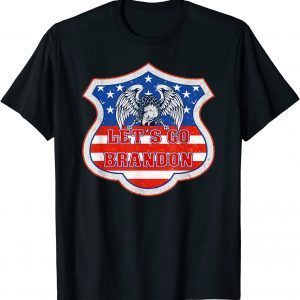 Let's Go Brandon Chant lets Go Brandon Fake News Us Flag 2021 T-Shirt