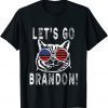Let's Go Brandon, Joe Biden Chant Cat US Glasses Classic Shirt