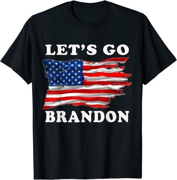 Let's Go Brandon ,Joe Biden Chant Us Flag T-Shirt