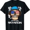 Let's Go Brandon - Lets Go Brandon Skull American Flag Classic Shirt