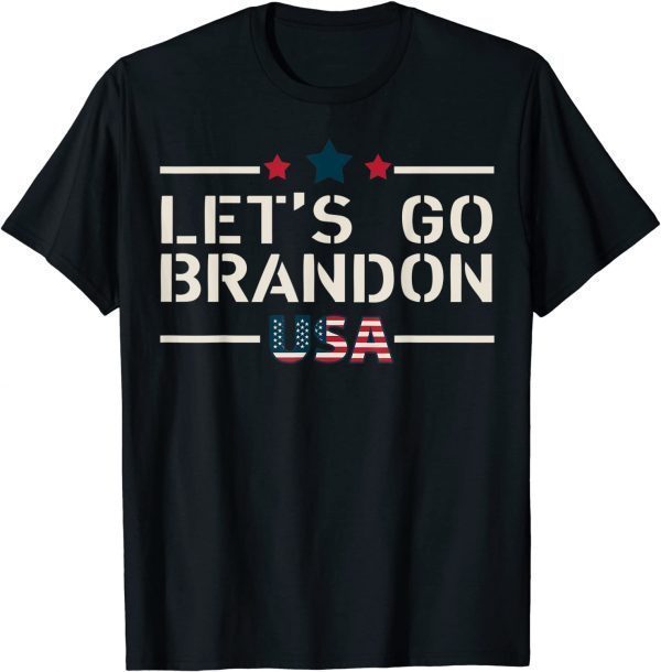 Let's Go Brandon , Lets Go Brandon, USA American Flag Classic Shirt