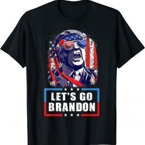 Lets Go Brandon, Let's Go Brandon USA Flag Pro Trump T-Shirt