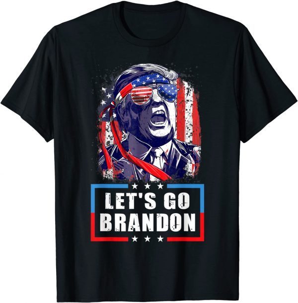 Lets Go Brandon, Let's Go Brandon USA Flag Pro Trump T-Shirt