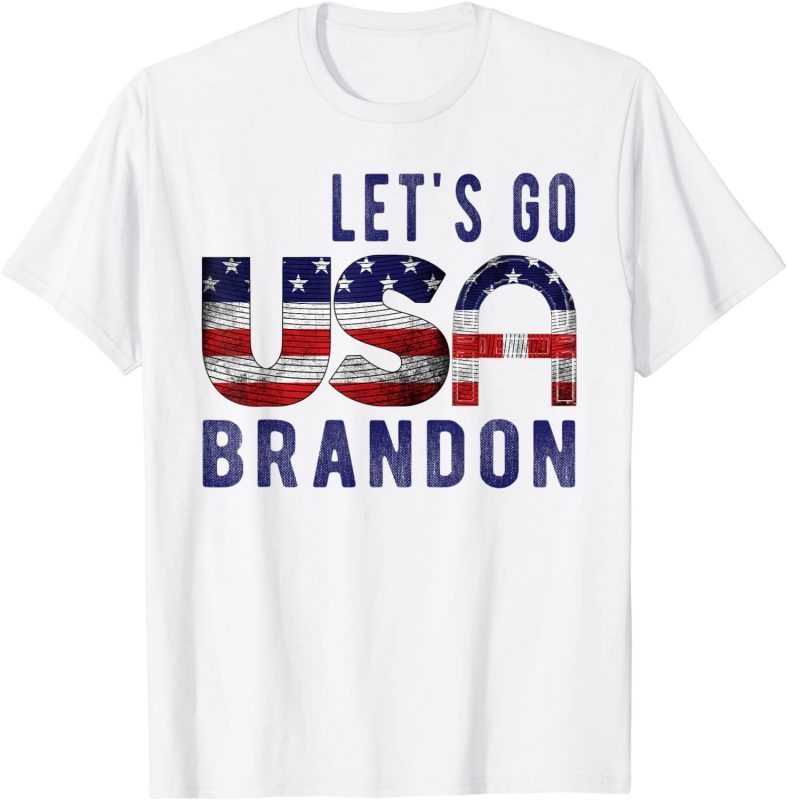 Let's Go Brandon Meme Usa Flag 2021 Shirt