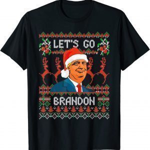 Trump Ugly Christmas Sweater Let's Go Brandon T-Shirt