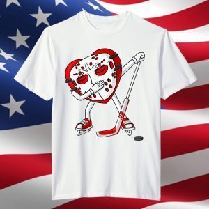 Valentines Day Dabbing Heart Hockey 2021 T-Shirt
