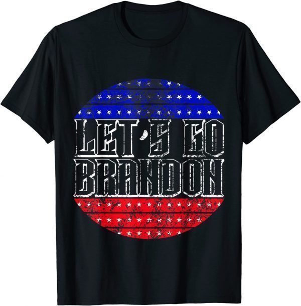 Vintage Let's Go Brandon American Flag 2021 Shirt